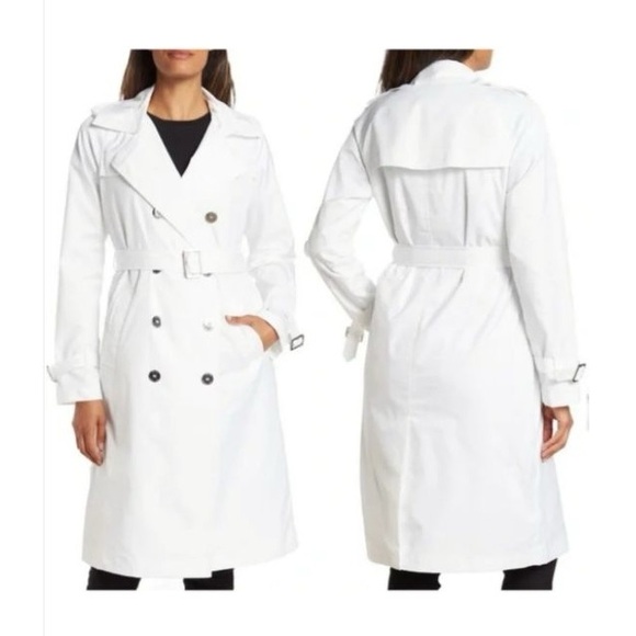 Michael Kors Women's White Trench Coat - Picture 2 of 7